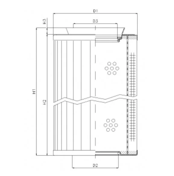 Filtrec - RMR436B100B - Hydraulikfilterelement (Rücklauffilter)