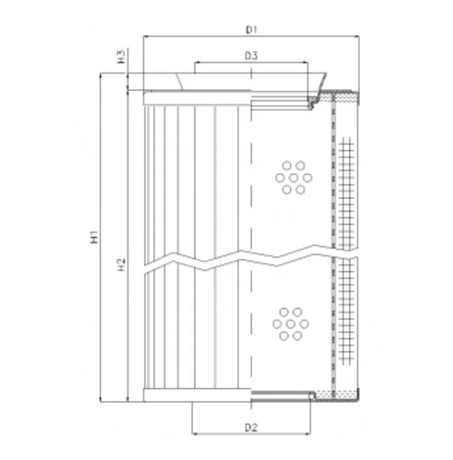 Filtrec - RMR436B40B - Hydraulikfilterelement (Rücklauffilter)
