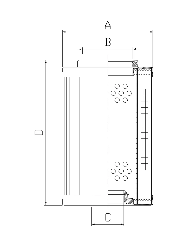 Filtrec - RMR443B25B - Hydraulikfilterelement (Rücklauffilter)