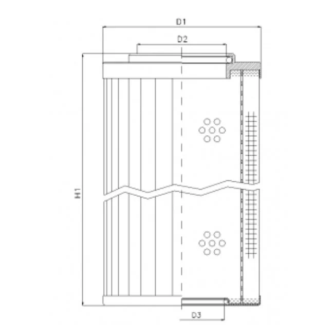 Filtrec - RMR690B100B - Hydraulikfilterelement (Rücklauffilter)