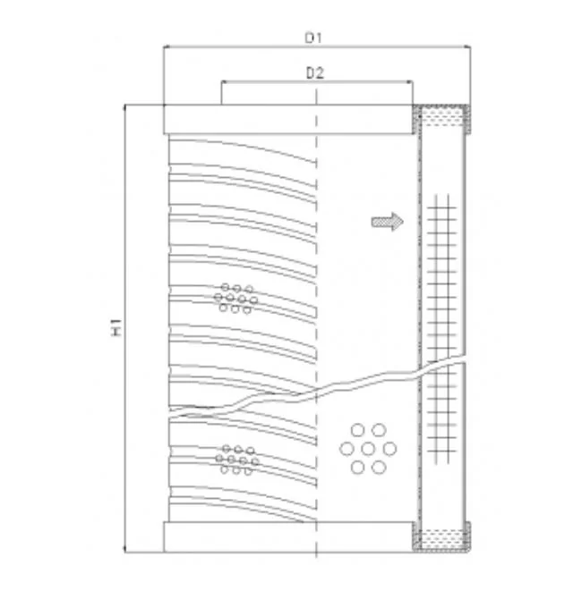 Filtrec - RVR06A05B - Hydraulikfilterelement (Rücklauffilter)