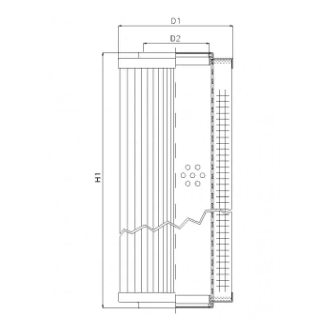Filtrec - RVR10005B100B - Hydraulikfilterelement (Rücklauffilter)