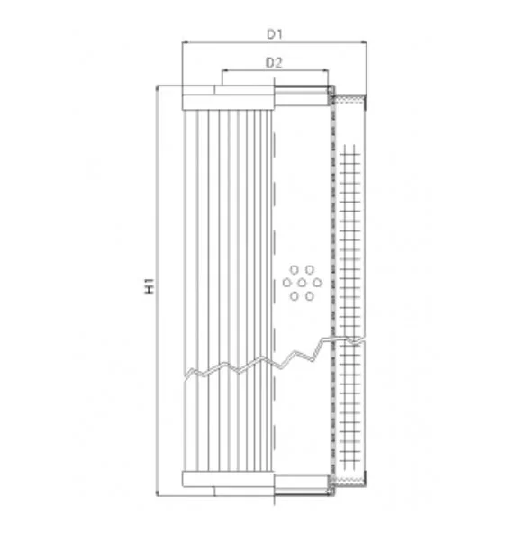 Filtrec - RVR10008B40B - Hydraulikfilterelement (Rücklauffilter)
