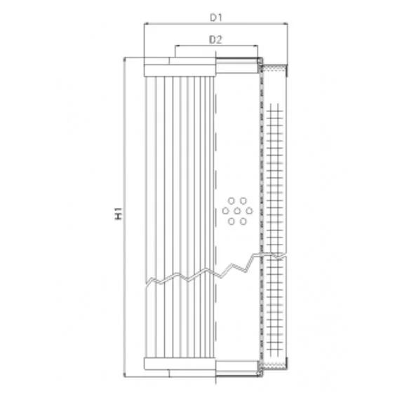 Filtrec - RVR10270K05V - Hydraulikfilterelement (Rücklauffilter)