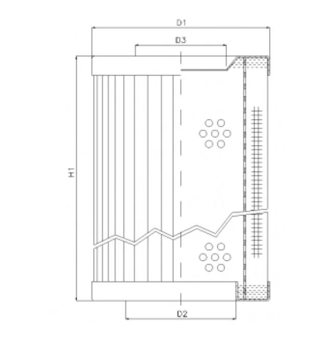 Filtrec - RVR1225360A10B - Hydraulikfilterelement (Rücklauffilter)
