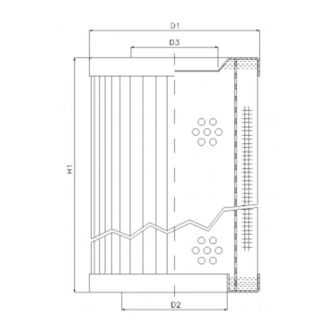 Filtrec - RVR1225450B100B - Hydraulikfilterelement (Rücklauffilter)