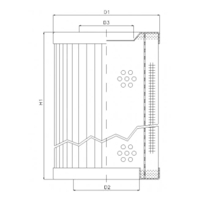 Filtrec - RVR1225450B25B - Hydraulikfilterelement (Rücklauffilter)