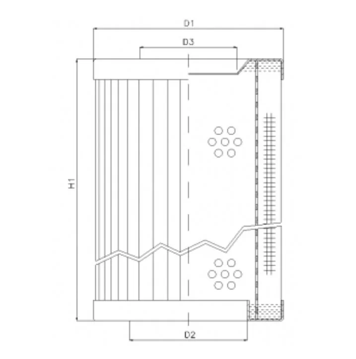 Filtrec - RVR1225A05B - Hydraulikfilterelement (Rücklauffilter)