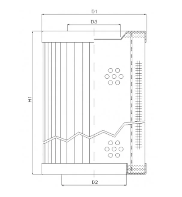 Filtrec - RVR1225B60B - Hydraulikfilterelement (Rücklauffilter)