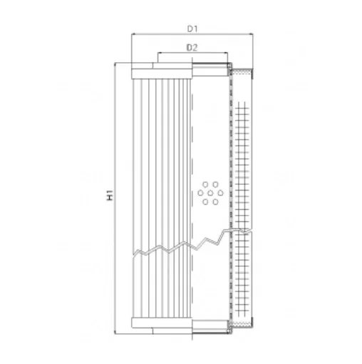 Filtrec - RVR12500E20B - Hydraulikfilterelement (Rücklauffilter)