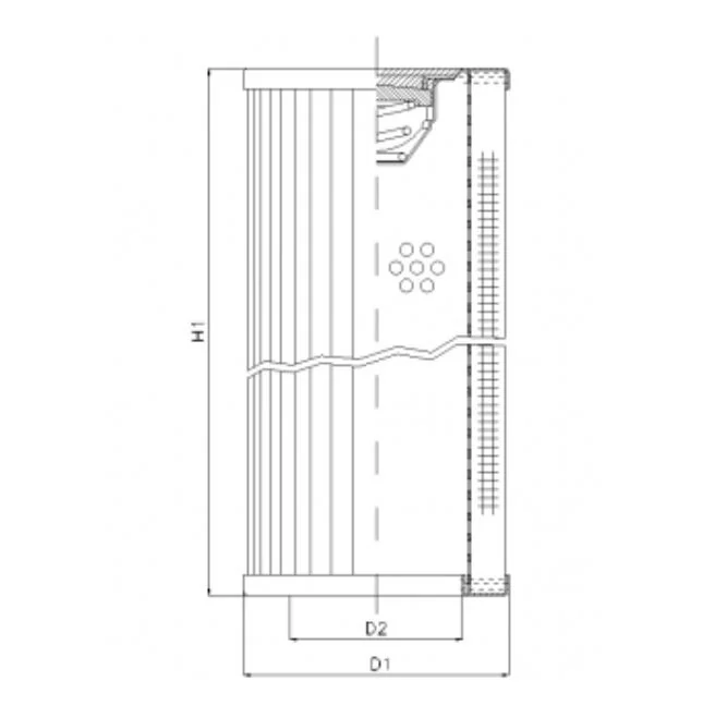 Filtrec - RVR165A05B - Hydraulikfilterelement (Rücklauffilter)