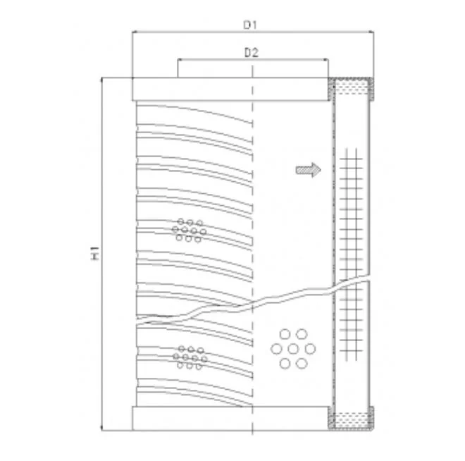 Filtrec - RVR20B100B - Hydraulikfilterelement (Rücklauffilter)