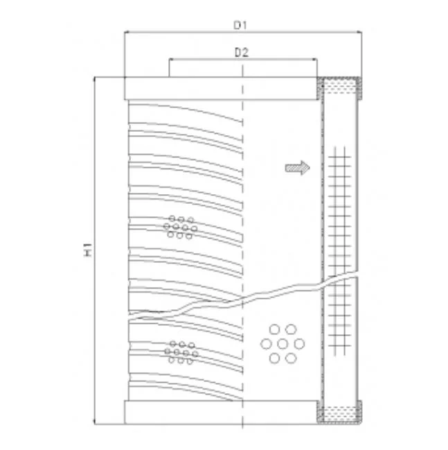 Filtrec - RVR20B10B - Hydraulikfilterelement (Rücklauffilter)