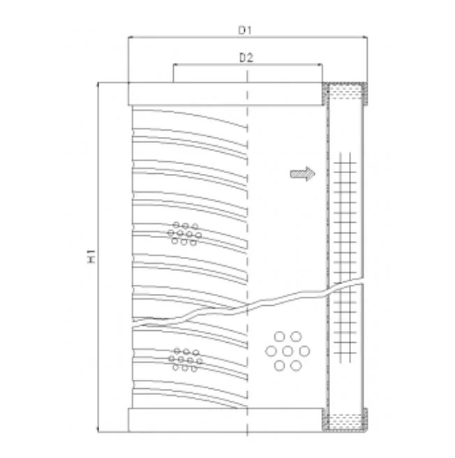 Filtrec - RVR20E05B - Hydraulikfilterelement (Rücklauffilter)