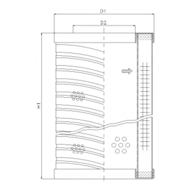 Filtrec - RVR20E10B - Hydraulikfilterelement (Rücklauffilter)