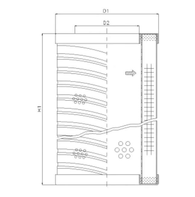 Filtrec - RVR20L05B - Hydraulikfilterelement (Rücklauffilter)