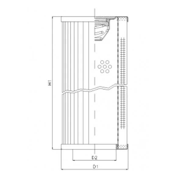 Filtrec - RVR250B100B - Hydraulikfilterelement (Rücklauffilter)