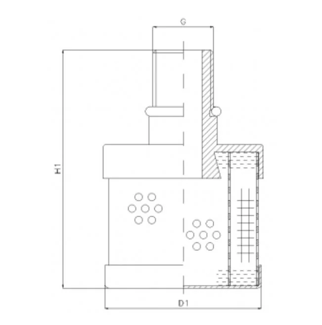 Filtrec - RVR406A10B - Hydraulikfilterelement (Rücklauffilter)