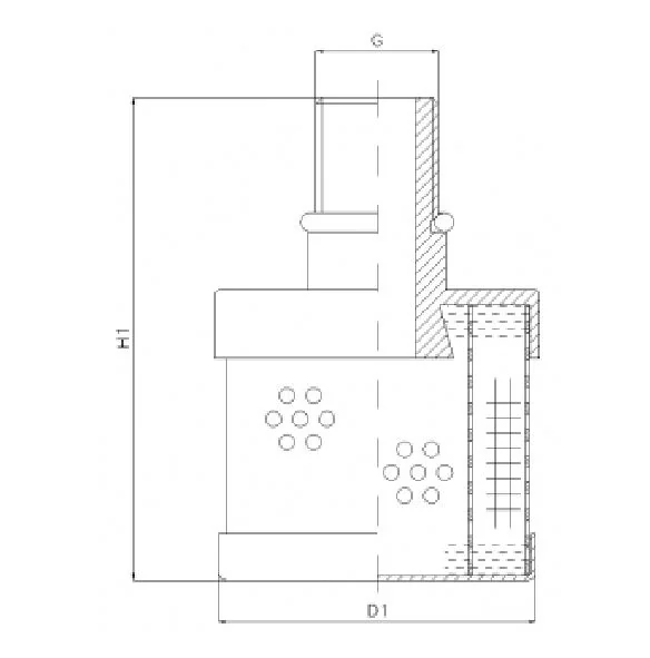 Filtrec - RVR406B100V - Hydraulikfilterelement (Rücklauffilter)