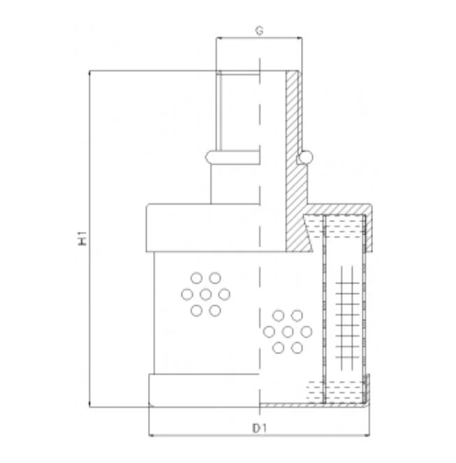 Filtrec - RVR410A10B - Hydraulikfilterelement (Rücklauffilter)