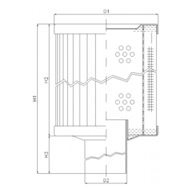 Filtrec - RVR65E05B - Hydraulikfilterelement (Rücklauffilter)