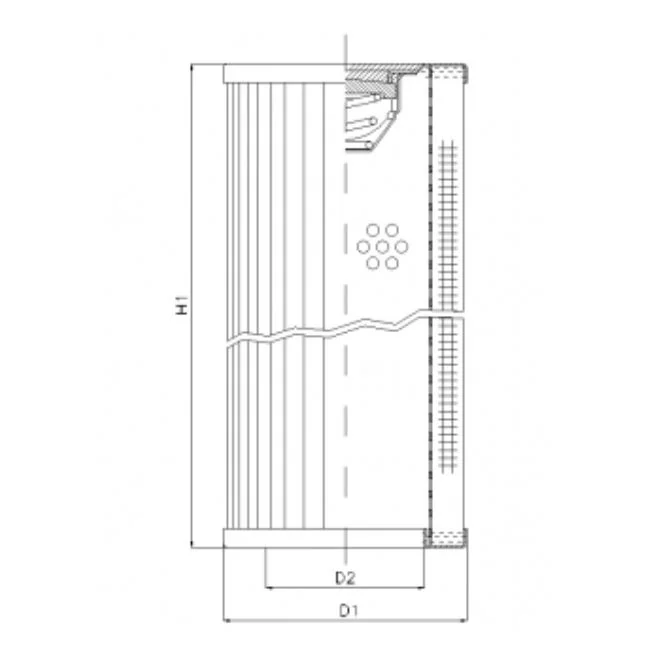Filtrec - RVR660B60B - Hydraulikfilterelement (Rücklauffilter)