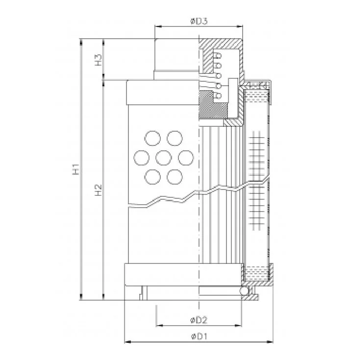 Filtrec - SHS160T60B025 - Hydraulikfilterelement (Saugfilter)