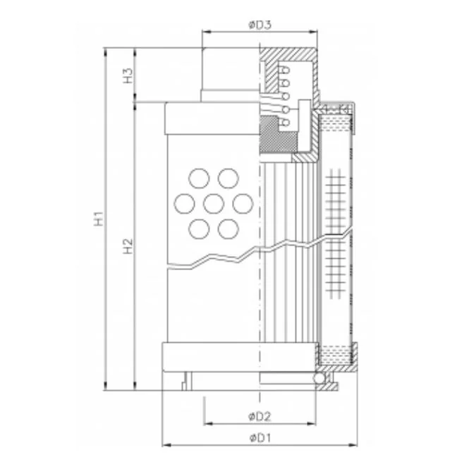 Filtrec - SHS240T125B025 - Hydraulikfilterelement (Saugfilter)