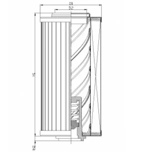 Filtrec - XD400G03AV/3 - Hydraulikfilterelement (Druckfilter)