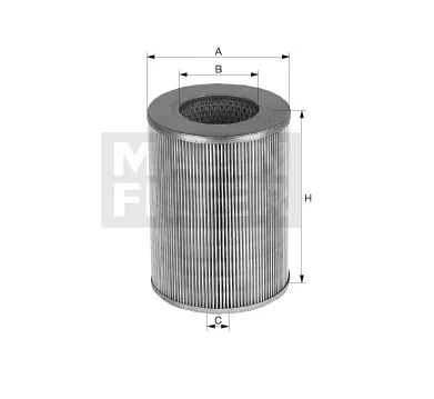 Mann-Filter - C 15 124/3 - Luftfilterelement 1 µm f. Hochtemperatur