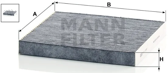 Mann-Filter - CUK 2362 - Innenraumfilterelement (Aktivkohle)