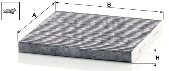 Mann-Filter - CUK 2544 - Innenraumfilterelement (Aktivkohle)