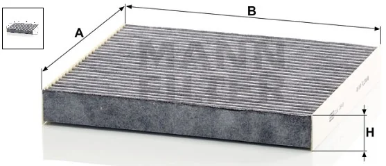 Mann-Filter - CUK 2648 - Innenraumfilterelement (Aktivkohle)