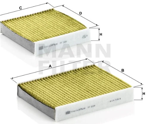 Mann-Filter - FP 21 000-2 - Innenraumfilterelement (FreciousPlus)