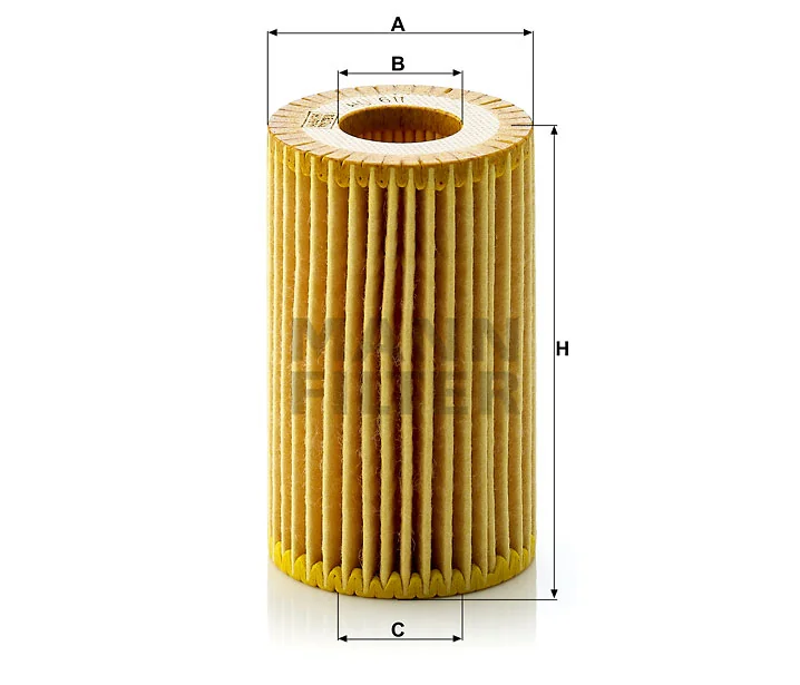 Mann-Filter - HU 611 x - Flüssigkeitsfilterelement