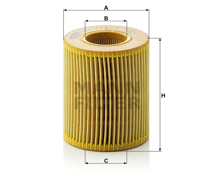 Mann-Filter - HU 711/2 x - Flüssigkeitsfilterelement (metallfrei)