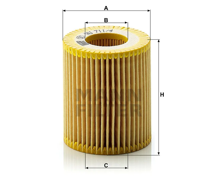 Mann-Filter - HU 711/4 x - Flüssigkeitsfilterelement (metallfrei)