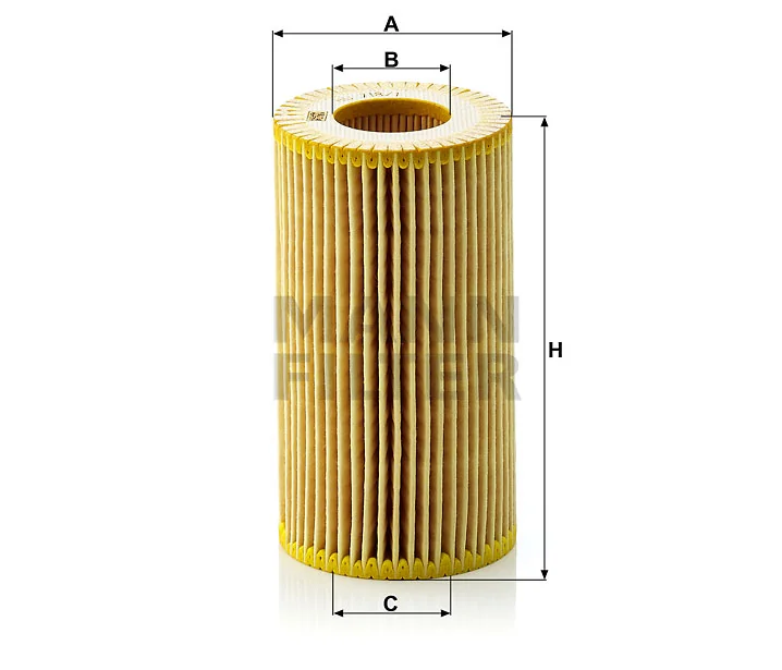 Mann-Filter - HU 718/1 n - Flüssigkeitsfilterelement (metallfrei)
