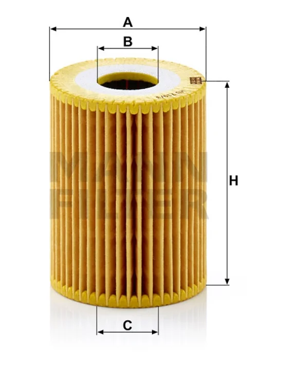 Mann-Filter - HU 719/3 x - Flüssigkeitsfilterelement (metallfrei)