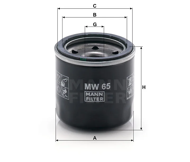 Mann-Filter - MW 65 - Wechselfilter SpinOn