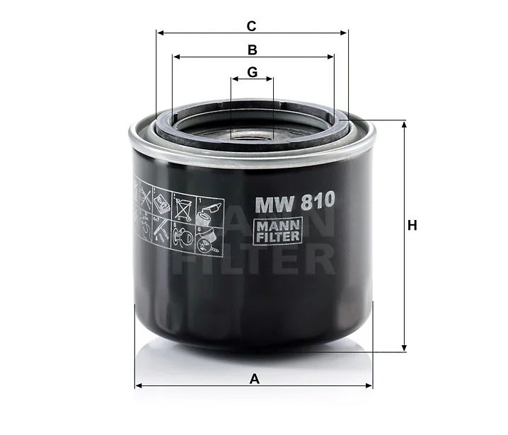 Mann-Filter - MW 810 - Wechselfilter SpinOn