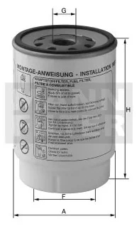 Mann-Filter - PL 600 - Kraftstofffilter SpinOn (Vorfilter)