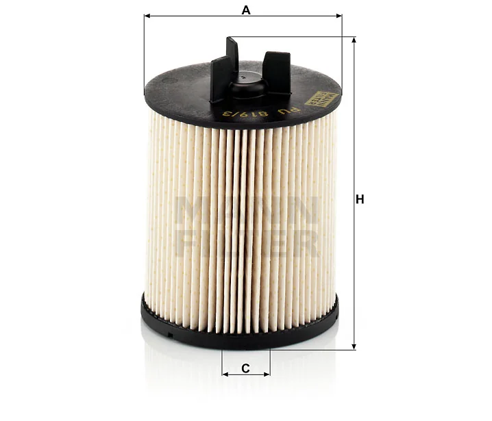 Mann-Filter - PU 819/3 x - Kraftstofffilterelement (metallfrei)