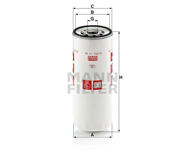 Mann-Filter - W 11 102/16 (8) - Ölfilter SpinOn