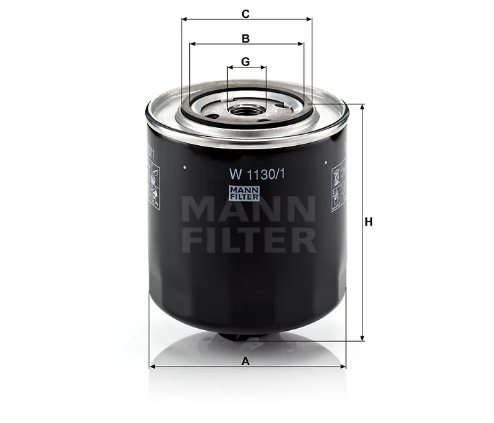 Mann-Filter - W 1130/1 - Wechselfilter SpinOn