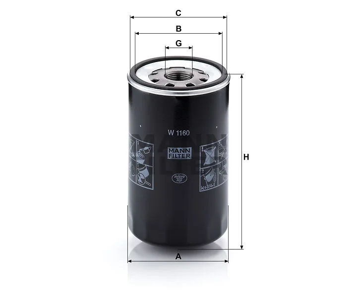 Mann-Filter - W 1160 - Wechselfilter SpinOn