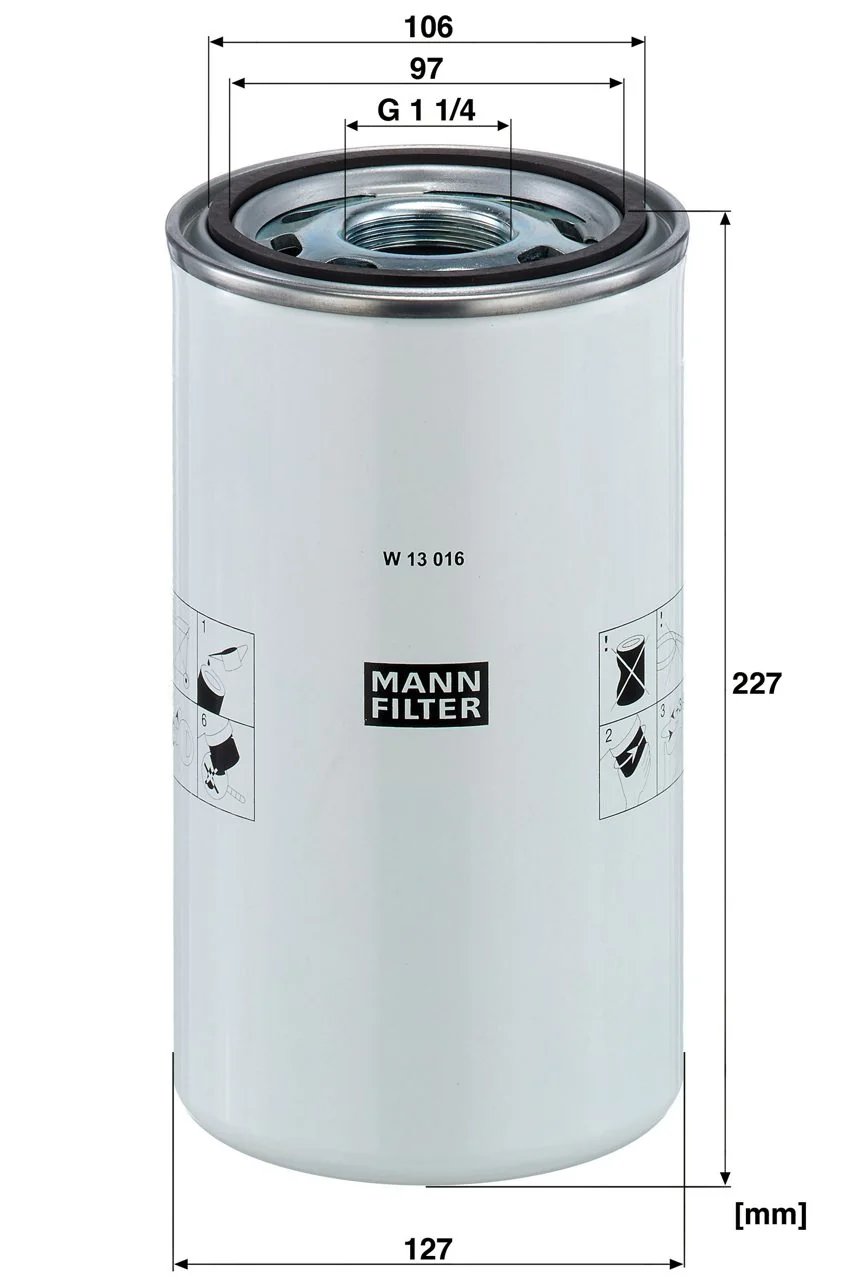 Mann-Filter - W 13 016 - Ölfilter SpinOn