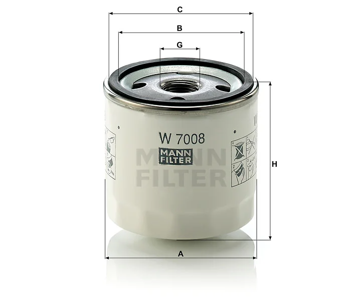 Mann-Filter - W 7008 - Wechselfilter SpinOn
