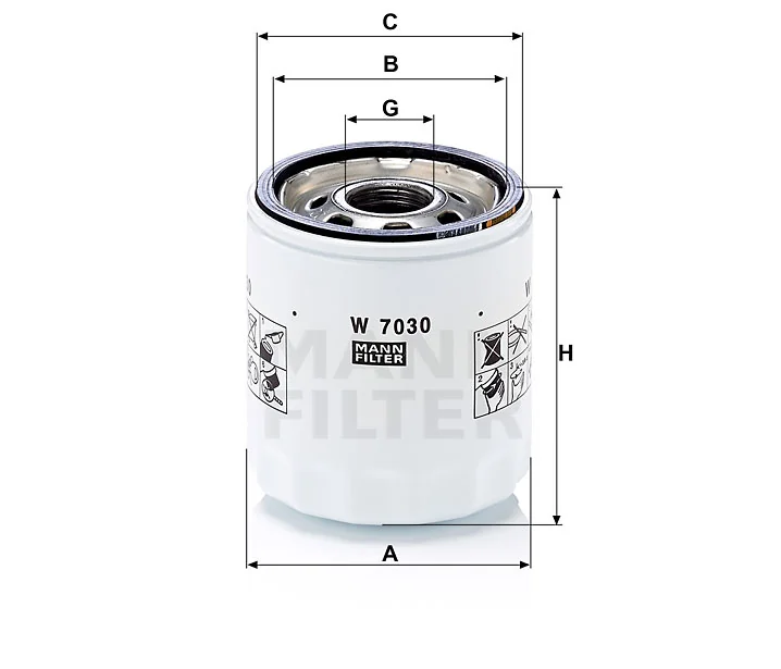 Mann-Filter - W 7030 - Wechselfilter
