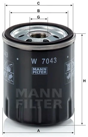 Mann-Filter - W 7043 - Wechselfilter